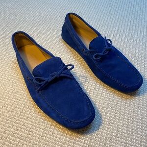 Men's Blue Suede Loafers